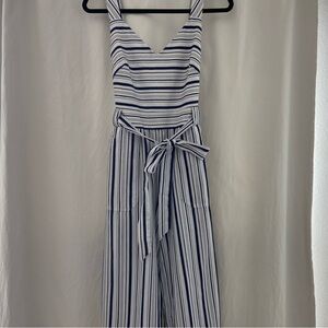 ELLE Striped Sleeveless wide leg Jumpsuit